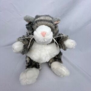 Unipak Fat GRAY CAT Grey Plumpee Plush Toy 7" Kitten Stuffed Animal